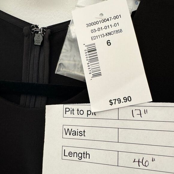Ricki's Knotted Short Sleeve Dress Black - Picture 8 of 8